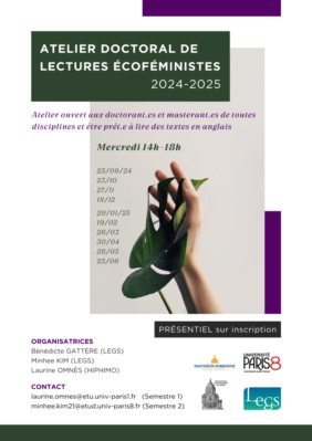 Atelier doctoral de Lectures écoféministes 2025/ 2026
